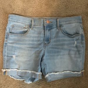 Jean shorts , from old navy , no rips , medium length